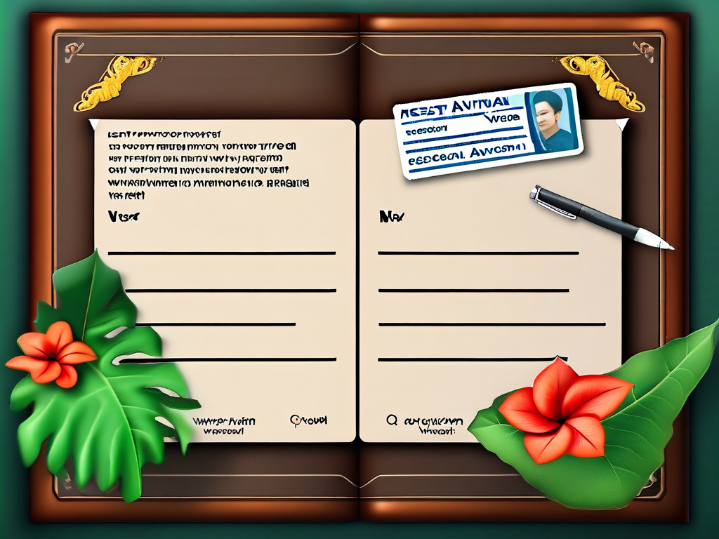 越南签证申请表高清示例