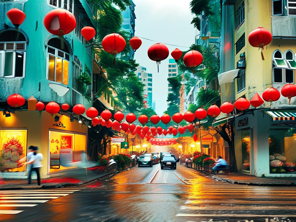 越南机场落地签证办理流程示意图